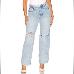 Good American 90’s Ripped High Waist Relaxed Jeans